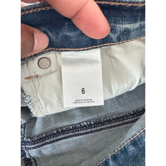 Express Women’s Size 6 Embellished Denim Mini Skirt y2k Glam Bejeweled Festival - Picture 5 of 7